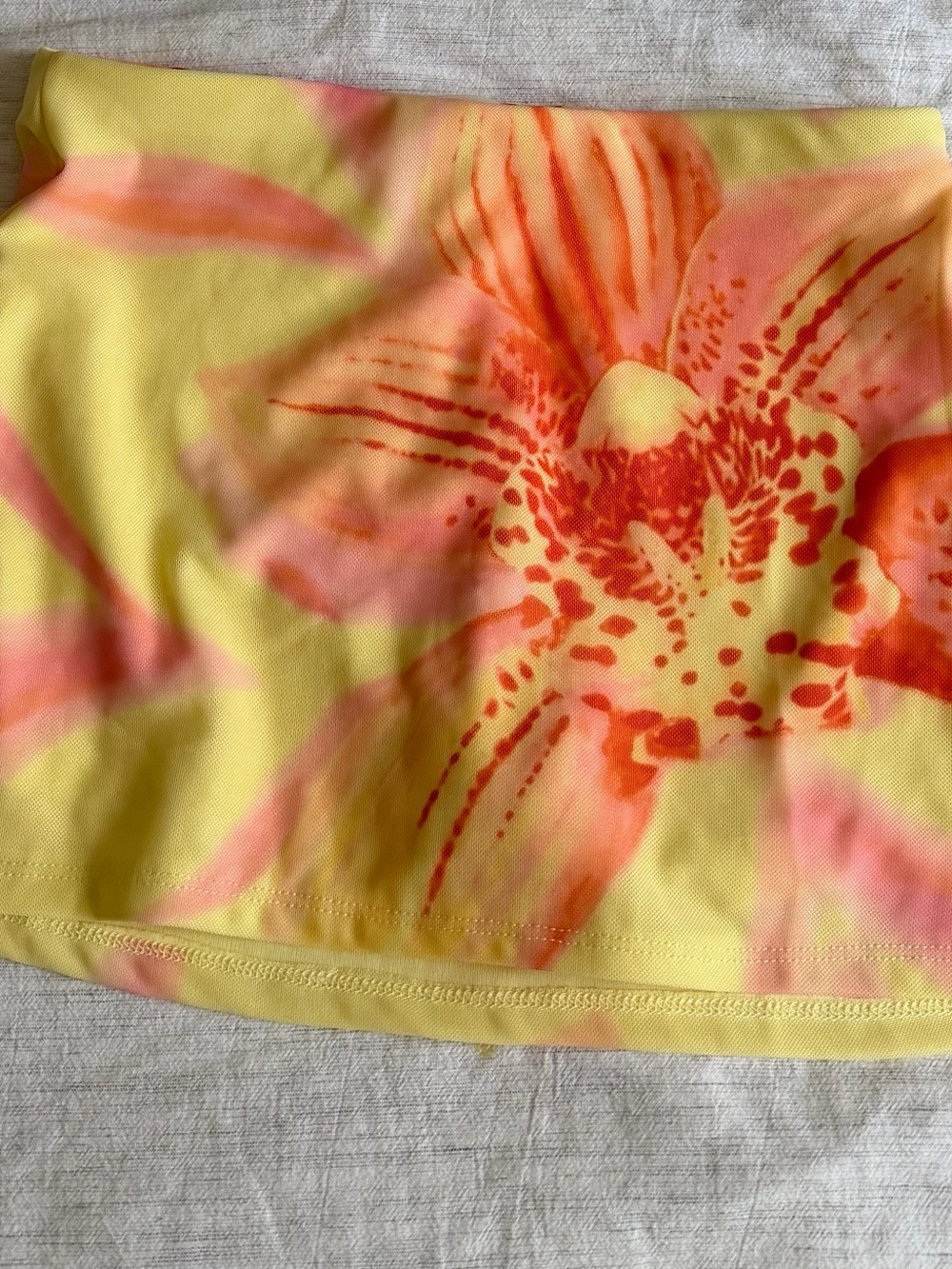 Yellow Floral Mini Skirt Set